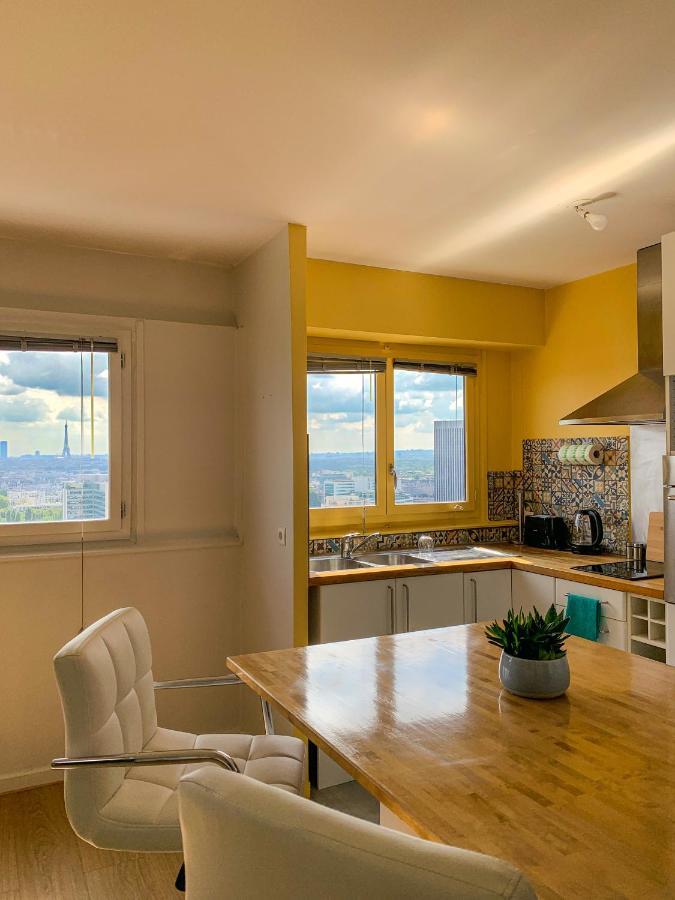 Vue Panoramique Sur Paris : Sublime Appartement Au Centre De Courbevoie Exterior foto